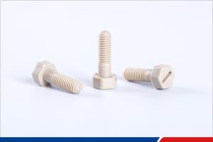 PEEK hexagonal slotted screw