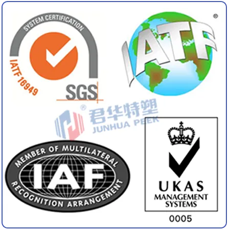 The design and manufacturing of Junhua PEEK PEEK successfully passed the ISO9001&IATF16949 quality management system certification